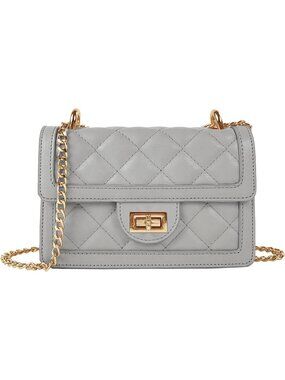 〽️Women's Grey Wallet Purse Quilted Mini Small Shoulder Crossbody Party Bags